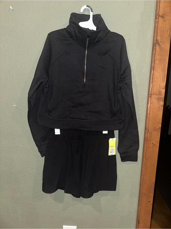 all in motion Tops - all in motion Black Half-Zip Pullover Sweatshirt and all in motion shorts